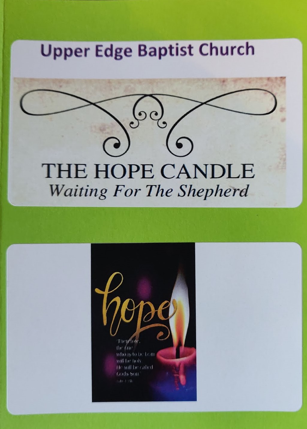 hope candle christmas card
